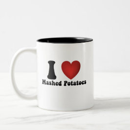 I Kärlek Mashpotatis Thanksgiving Dinner Gift Två-Tonad Mugg