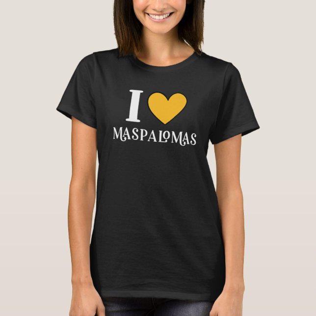 I Kärlek Maspalomas Gran Canaria Spanien Premium T Shirt (Framsida)