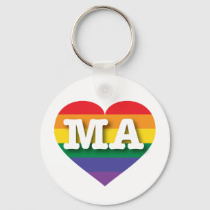 I kärlek Massachusetts Gay pride Nyckelring