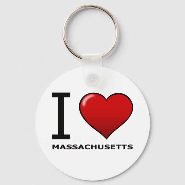 I KÄRLEK MASSACHUSETTS NYCKELRING (Framsida)