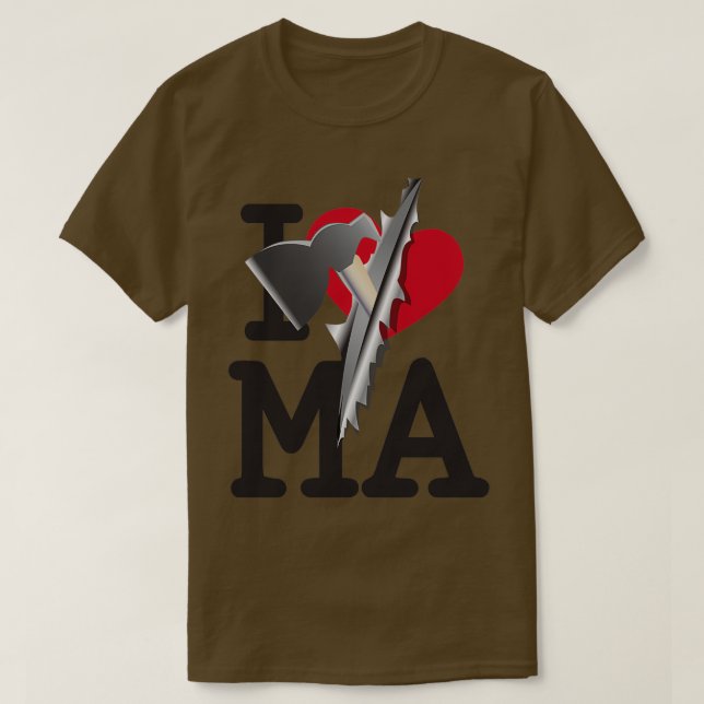 I KÄRLEK Massachusetts T Shirt (Design framsida)