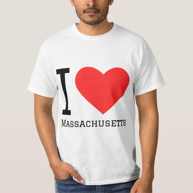 I kärlek Massachusetts T Shirt (Framsida)