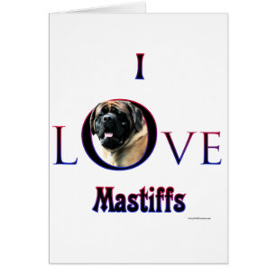 I Kärlek Mastiffs apricot Hälsningskort