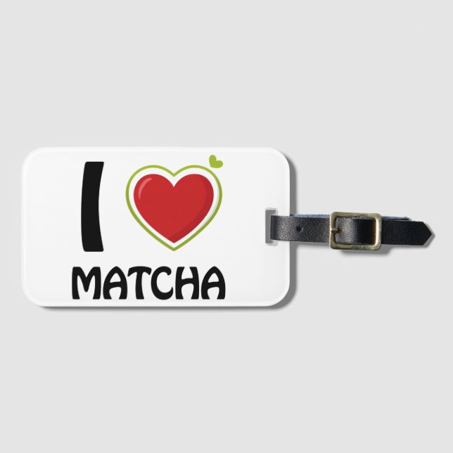 I kärlek Matcha T-Shirt Bagagebricka (Framsida horisontal)