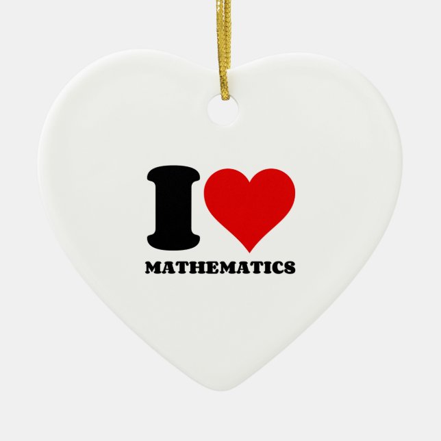 I KÄRLEK MATEMATIK JULGRANSPRYDNAD KERAMIK (Framsidan)