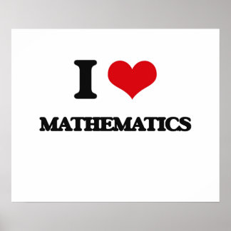 I Kärlek matematik Poster