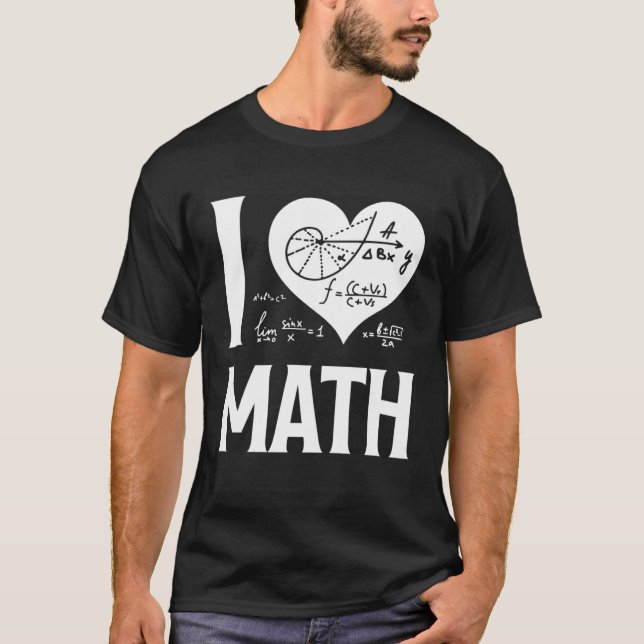 I Kärlek Math 2 T Shirt (Framsida)