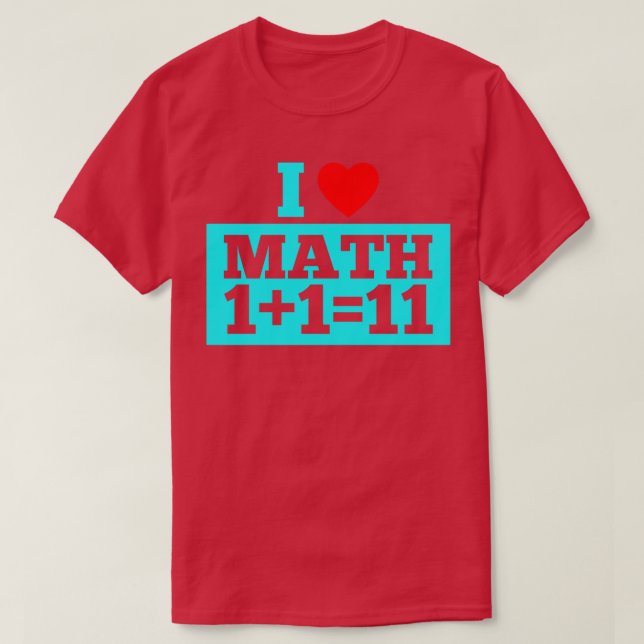 i kärlek math 9 t shirt (Design framsida)