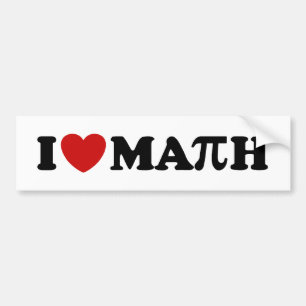 I Kärlek Math Bildekal