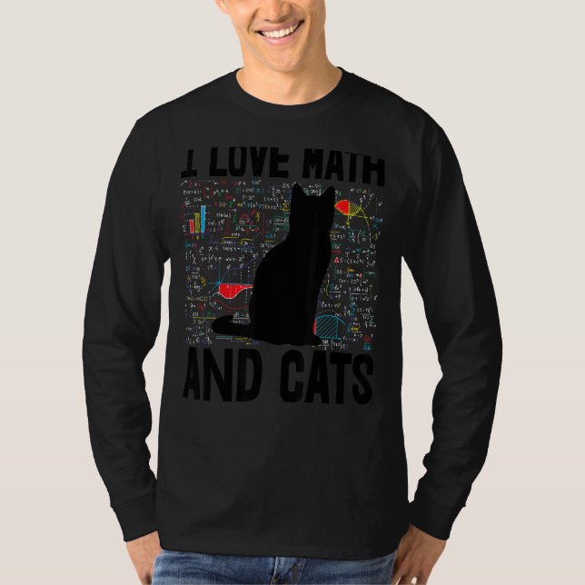 I Kärlek Math & Cats Småbarn Mathletics Kärlek Bir T Shirt (Framsida)