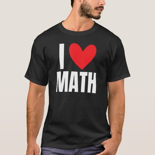 I Kärlek Math Coach Lacher School Tutor Algebra Tr T Shirt (Framsida)