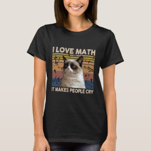 I Kärlek Math där folk Gråter Cat Lover T Shirt
