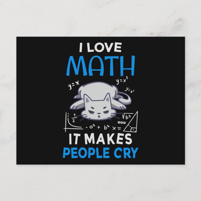 I Kärlek Math där folk Gråter Vykort (Framsida)