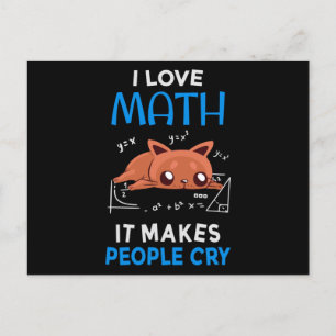 I Kärlek Math där folk Gråter Vykort