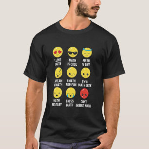 I Kärlek Math Emoji Emoticons, Lärare Mathletes Gr T Shirt