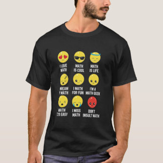 I Kärlek Math Emoji Emoticons, Lärare Mathletes Gr T Shirt