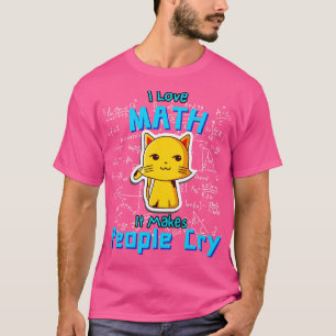 I Kärlek Math Funny Mathematician Cat Foras Geek T Shirt