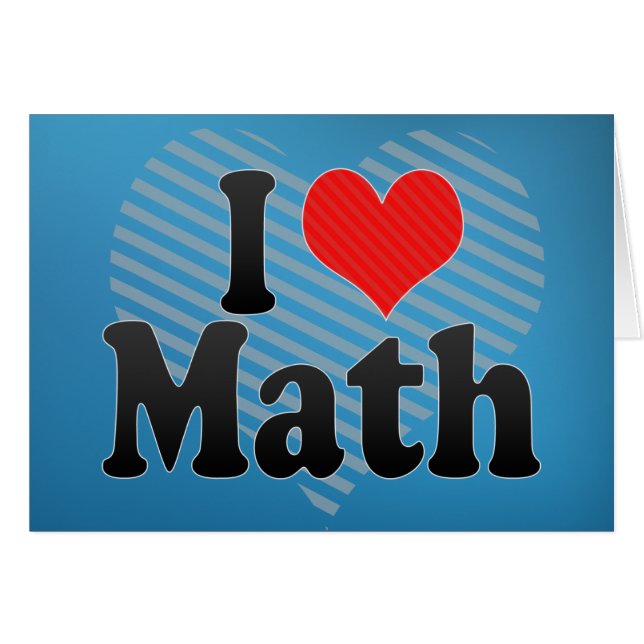 I Kärlek Math Hälsningskort (Framsidan Horizontal)