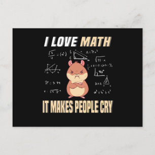 I Kärlek Math Hamster Rodent Math Genius Math Vykort