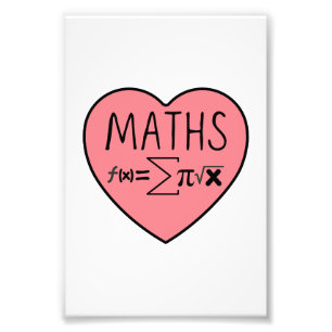 I Kärlek Math Heart Fototryck