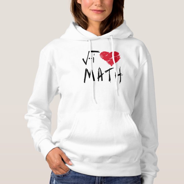 I Kärlek Math Hoodie T-shirt (Framsida)