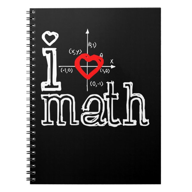 I Kärlek Math I Heart matematik Anteckningsbok (Framsidan)