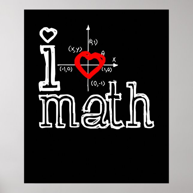 I Kärlek Math I Heart matematik Poster (Framsidan)