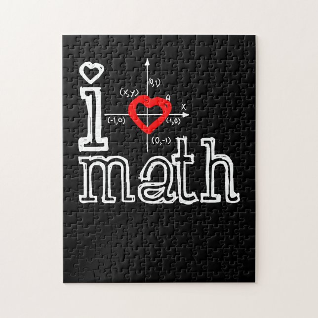 I Kärlek Math I Heart matematik Pussel (Vertikal)