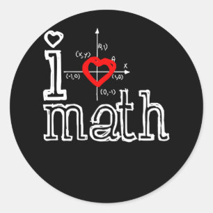 I Kärlek Math I Heart matematik Runt Klistermärke