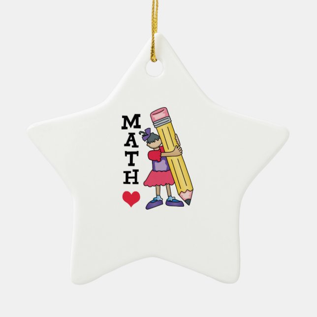 I KÄRLEK MATH JULGRANSPRYDNAD KERAMIK (Framsidan)