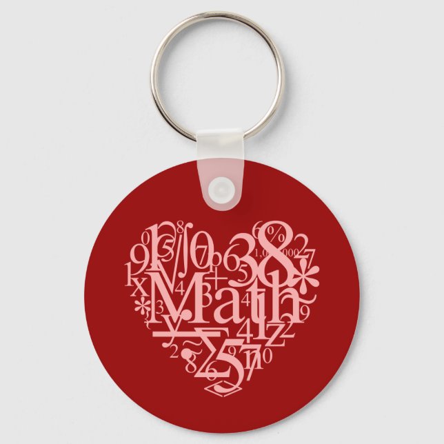 I Kärlek Math Keychain Nyckelring (Framsida)
