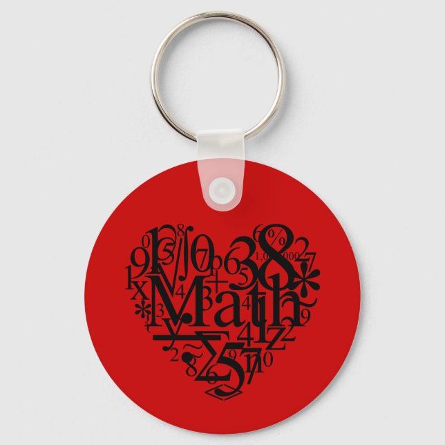 I Kärlek Math Keychain Nyckelring (Framsida)