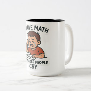 I Kärlek Math - Lustigt Tecknad Sticker Två-Tonad Mugg