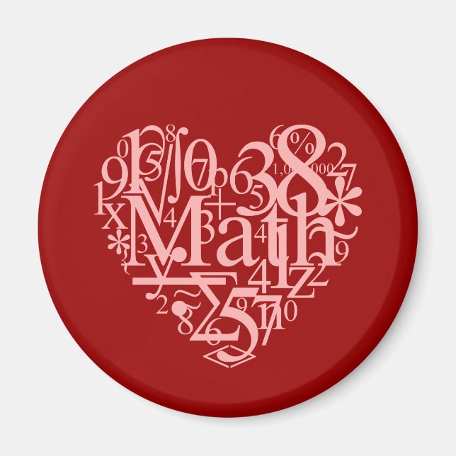 I Kärlek Math Magnet (Framsidan)