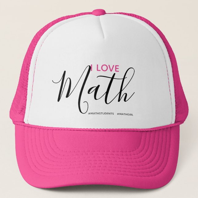 I Kärlek Math - Math Girl Hat Keps (Framsida)