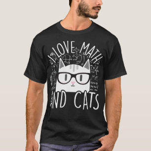 I Kärlek Math och Cats Cute Kattunge Kattdjur Äl T Shirt