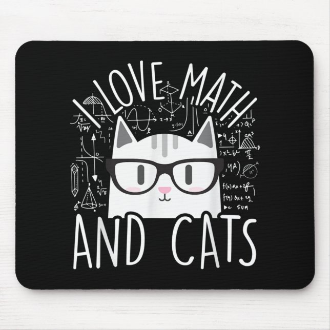 I Kärlek Math och Cats Cute Kattunge Musmatta (Framsidan)