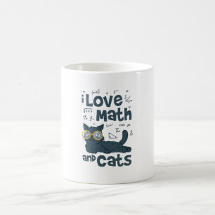 I Kärlek Math och Cats Kaffemugg