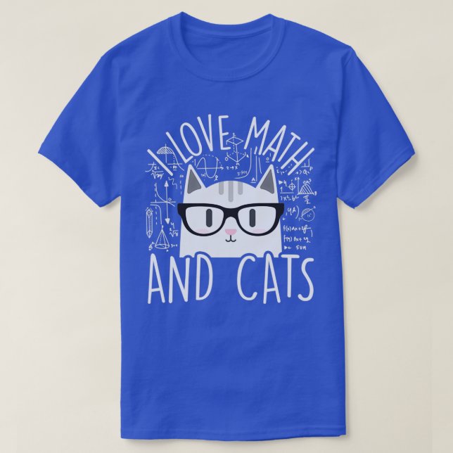 I Kärlek Math och Cats Kattunge Algebra Calculus G T Shirt (Design framsida)