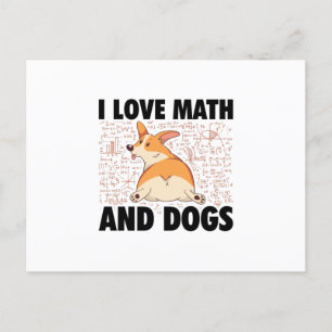 I kärlek math och hundar   Matematiska gåvor Vykort