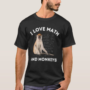 I Kärlek Math och Monkey Älskare Algebra Teach T Shirt