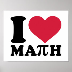 I kärlek math Pi Poster