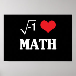 I Kärlek Math Poster