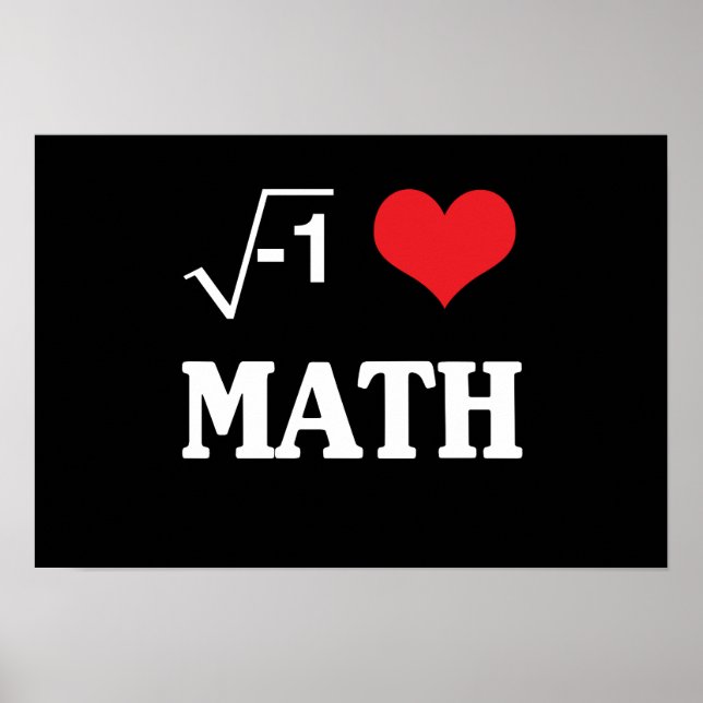 I Kärlek Math Poster (Framsidan)