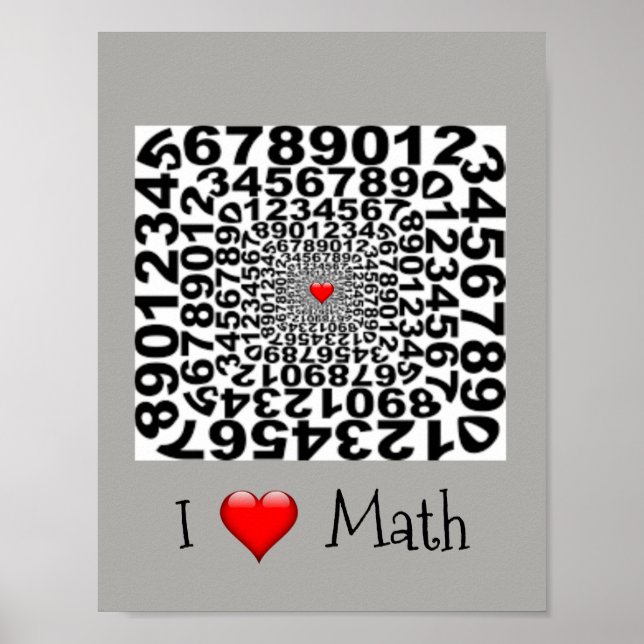 I Kärlek Math Poster (Framsidan)