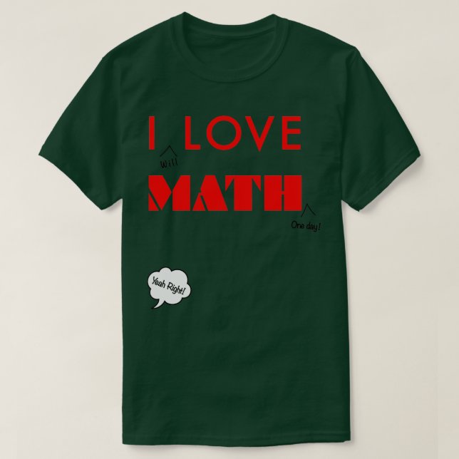 I Kärlek Math Sarcastic Funny Humor Typography T Shirt (Design framsida)