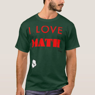 I Kärlek Math Sarcastic Funny Humor Typography T Shirt