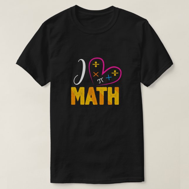 I Kärlek Math School T Shirt (Design framsida)