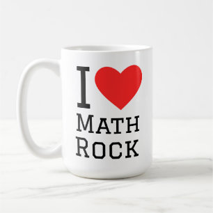 I kärlek math sten kvadratdekal kaffemugg