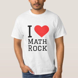 I kärlek math sten kvadratdekal t shirt
